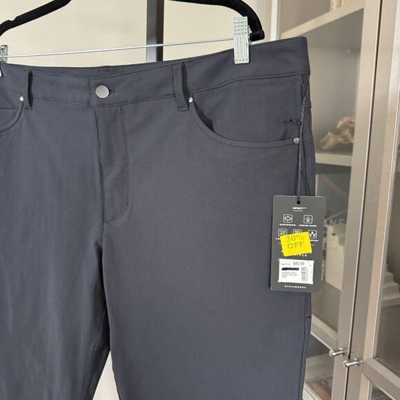 7 Diamonds Infinity Charcoal Black 7 Pocket Slim Fit Casual Flex Pants 40x32 NEW - Picture 3 of 6